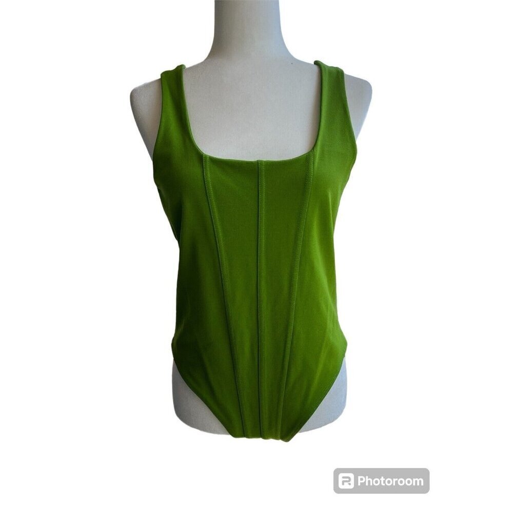 A New Day Shirt Women’s Bodysuit Color Green Sleeveless Tank Size M